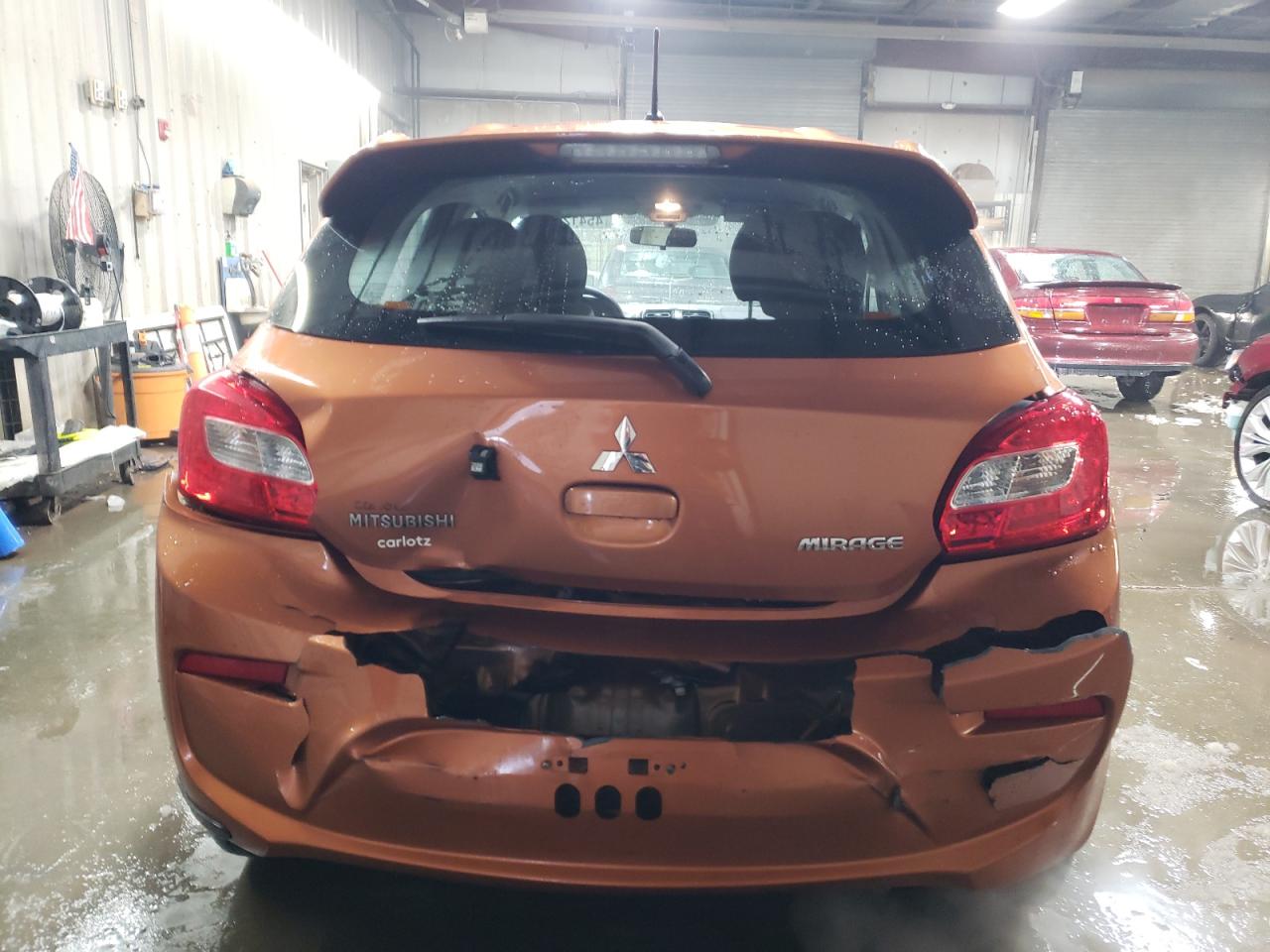 2019 Mitsubishi Mirage VIN ML32A3HJ0KH003895 Copart auction photo, rear end damage thumbnail 6