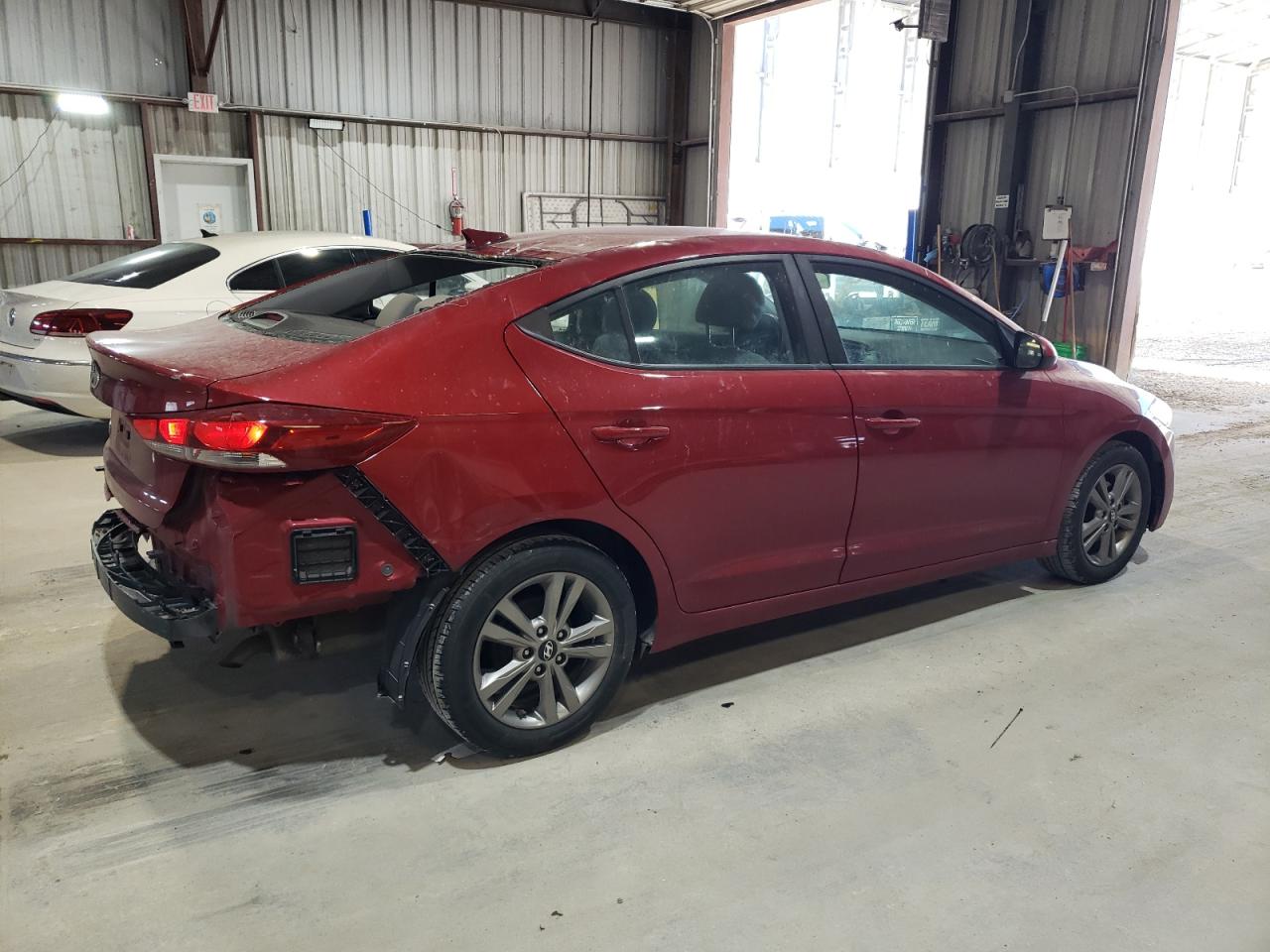 2017 Hyundai Elantra VIN KMHD84LF2HU060122 Copart auction photo, rear end / top/roof damage thumbnail 3