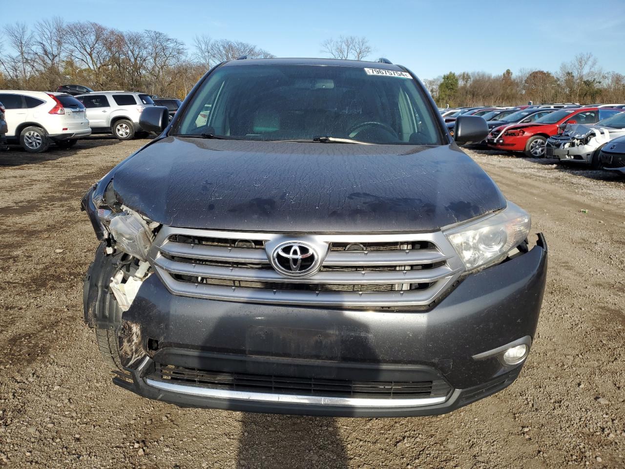 2012 Toyota Highlander VIN 5TDDK3EH1CS109385 Copart auction photo, front end / side damage thumbnail 5