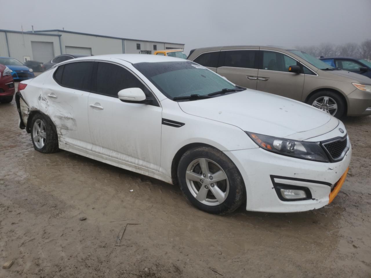 2015 KIA Optima VIN KNAGM4A77F5528987 Copart auction photo, side / rear end damage thumbnail 4