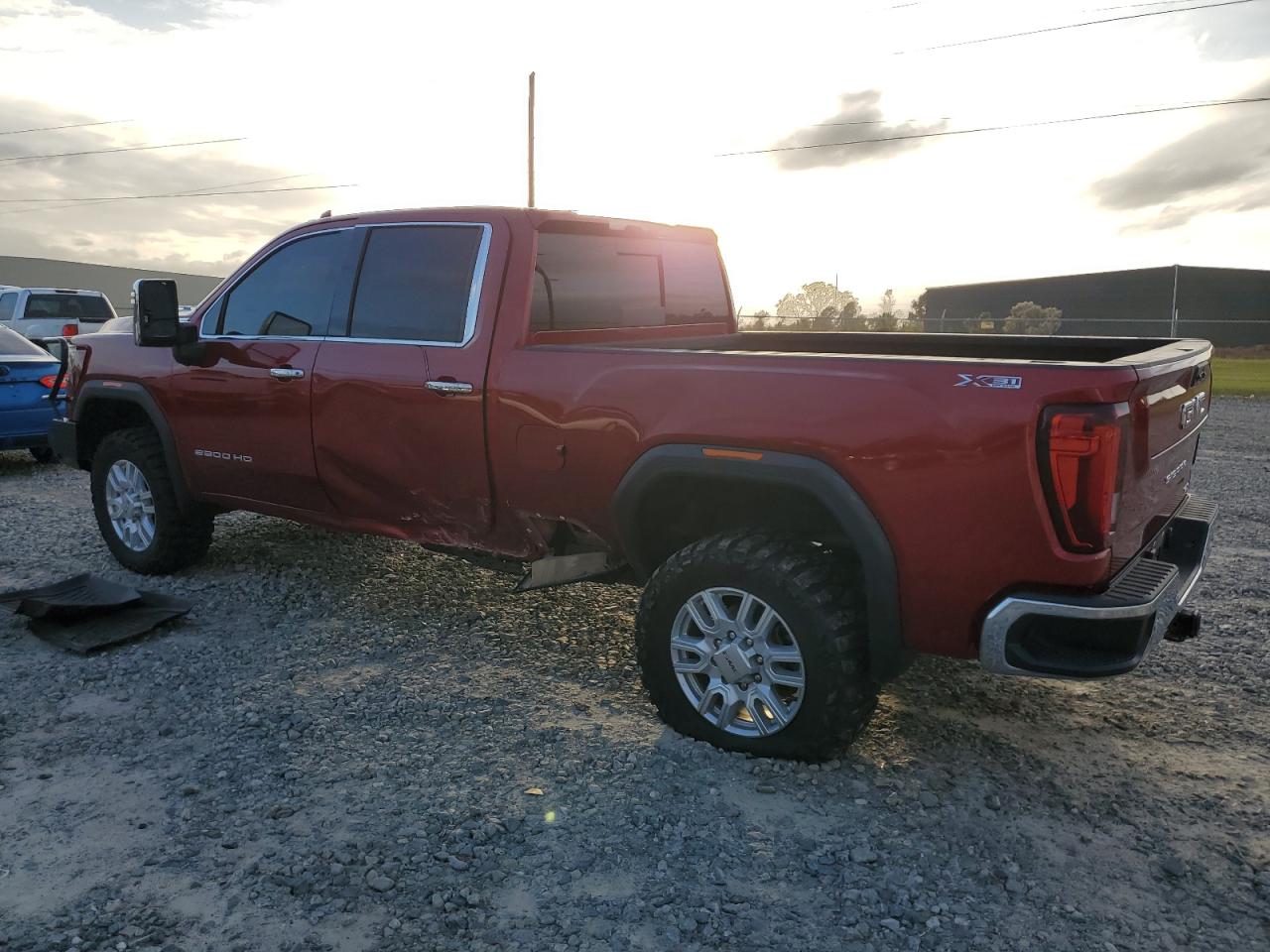 2021 GMC Sierra VIN 1GT49NEY8MF155093 Copart auction photo, side damage thumbnail 2
