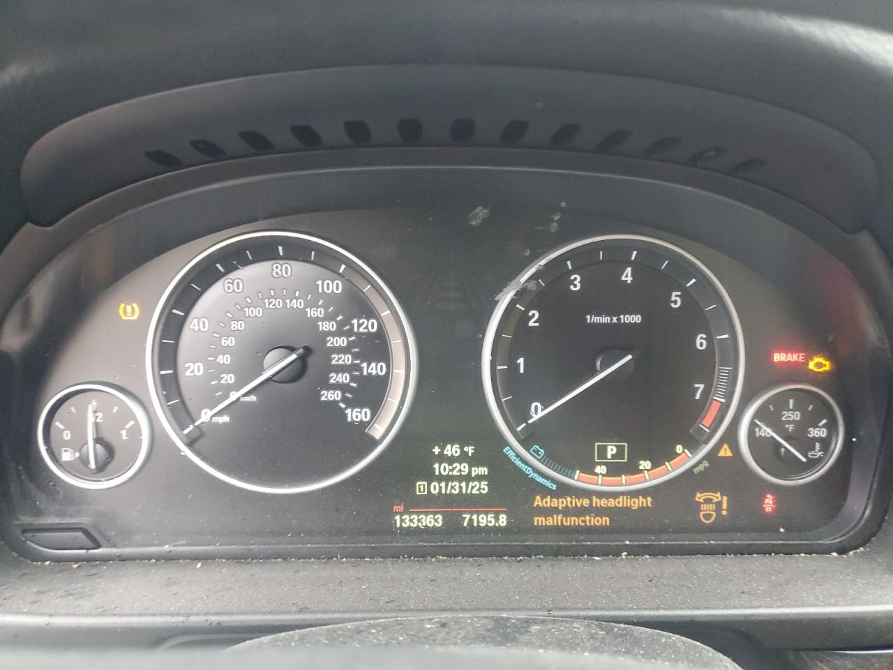 2014 BMW 5er VIN WBA5B3C5XED538128 Copart auction photo, mechanical / minor dent/scratches damage thumbnail 9