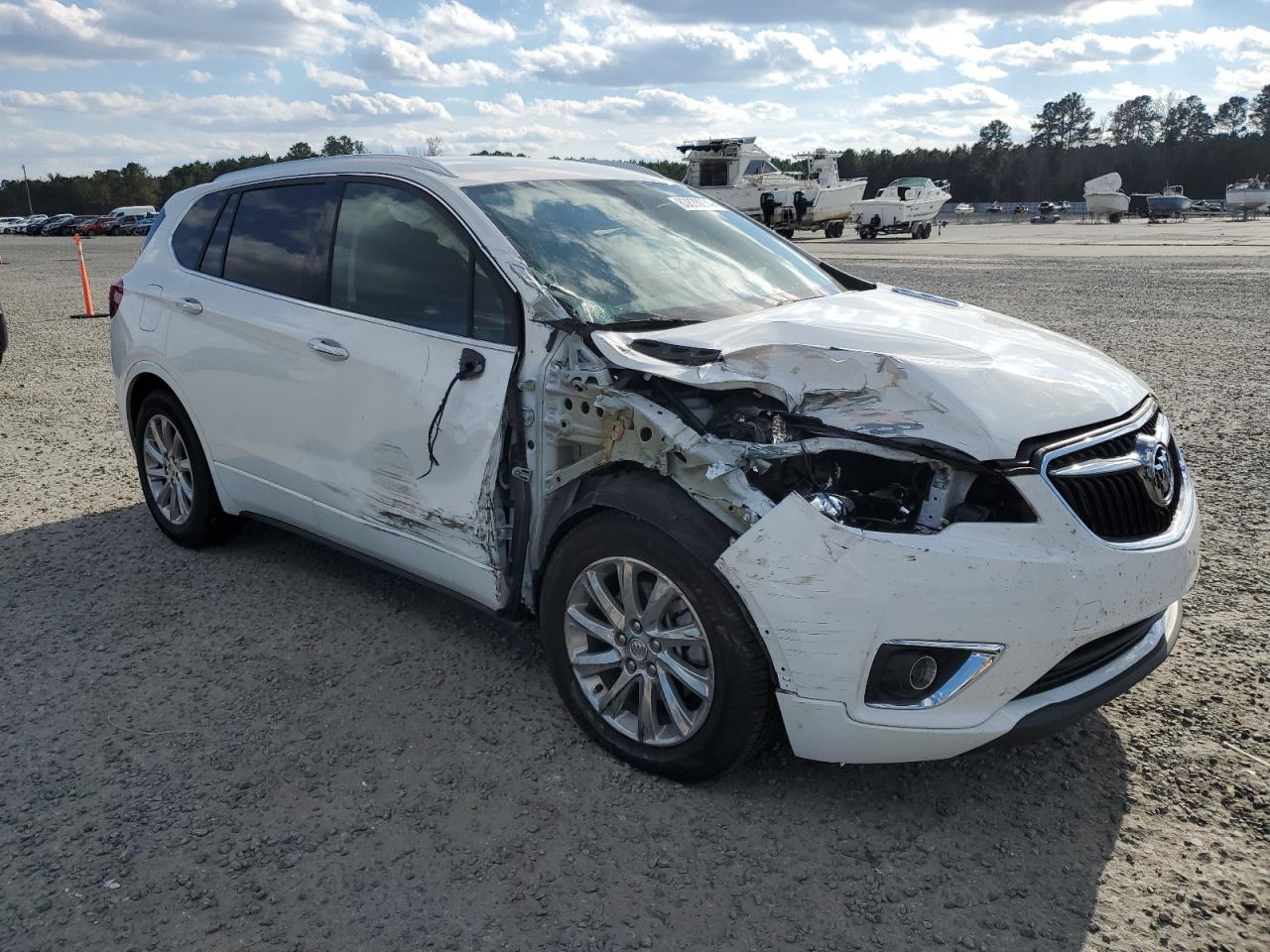 2020 Buick Envision VIN LRBFXCSA4LD167065 Copart auction photo, front end / side damage thumbnail 4