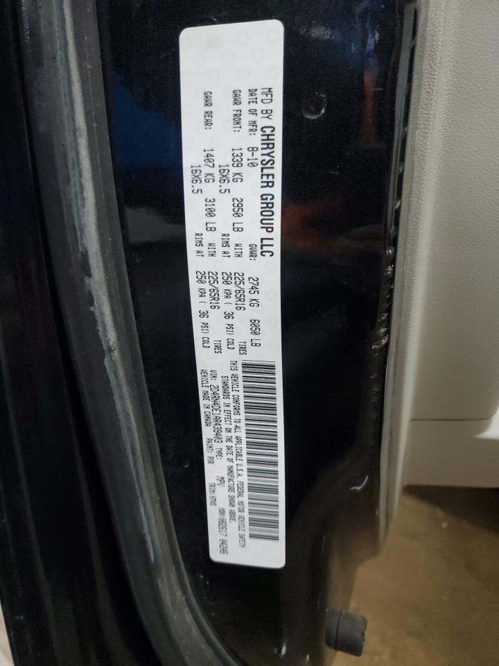 2010 Dodge Caravan VIN 2D4RN4DE1AR439403 Copart auction photo, front end damage thumbnail 13