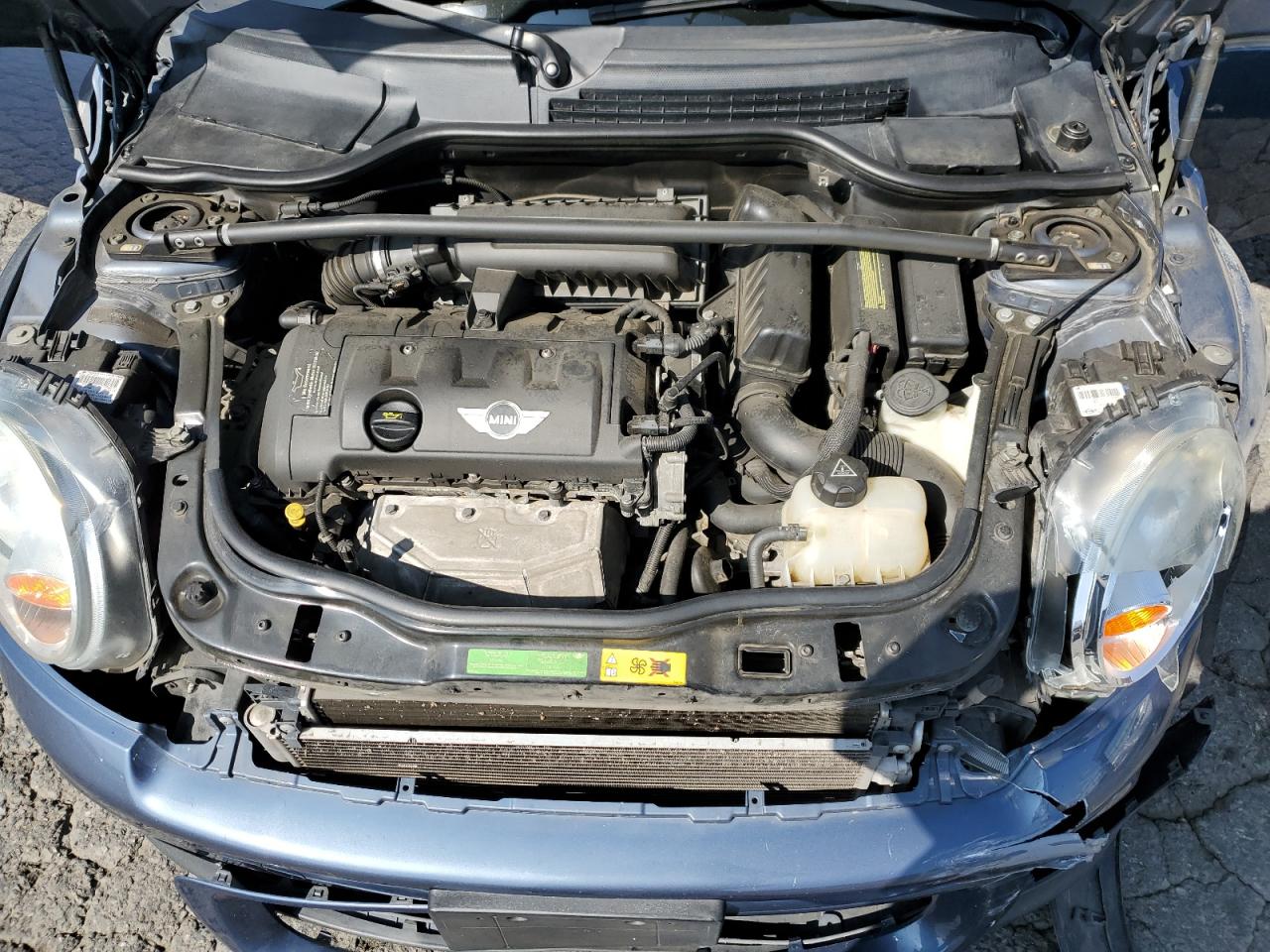 2011 MINI Cooper VIN WMWSU3C52BT096895 Copart auction photo, front end damage thumbnail 13