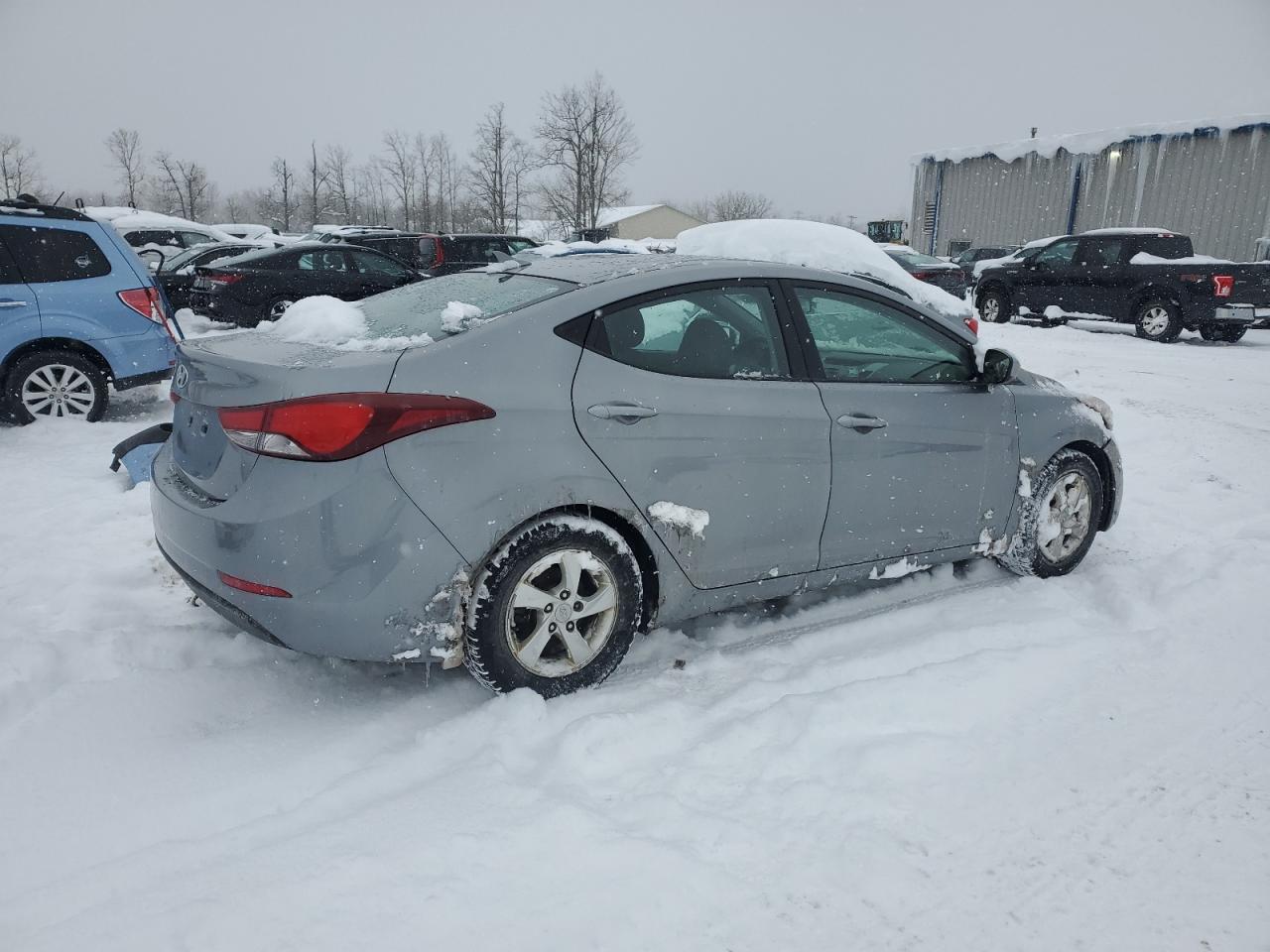 2014 Hyundai Elantra VIN KMHDH4AEXEU156201 Copart auction photo, front end / minor dent/scratches damage thumbnail 3