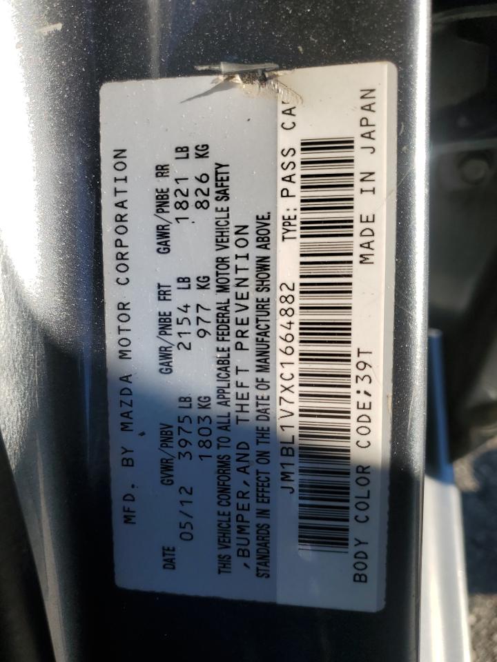 2012 Mazda 3 VIN JM1BL1V7XC1664882 Copart auction photo, front end damage thumbnail 13