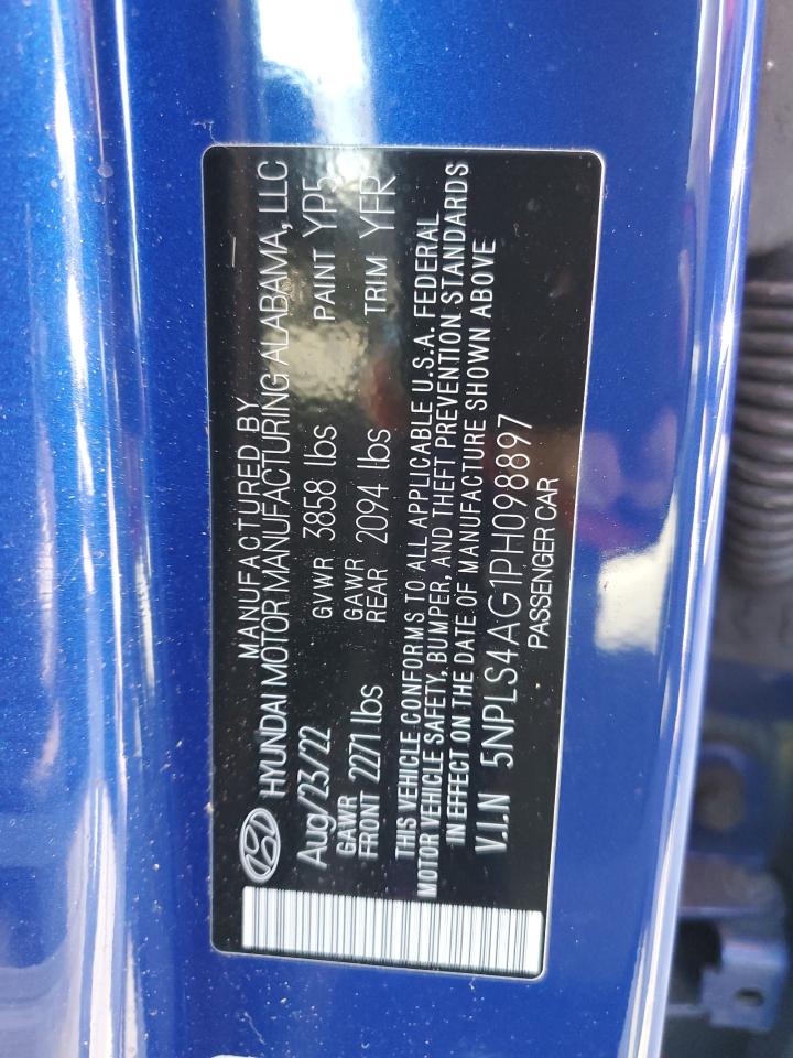 2023 Hyundai Elantra VIN 5NPLS4AG1PH098897 Copart auction photo, rear end / minor dent/scratches damage thumbnail 12