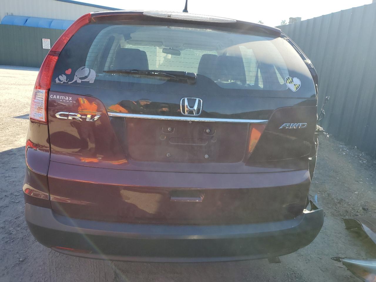 2014 Honda CR-V VIN 5J6RM4H35EL059532 Copart auction photo, side / rear end damage thumbnail 5