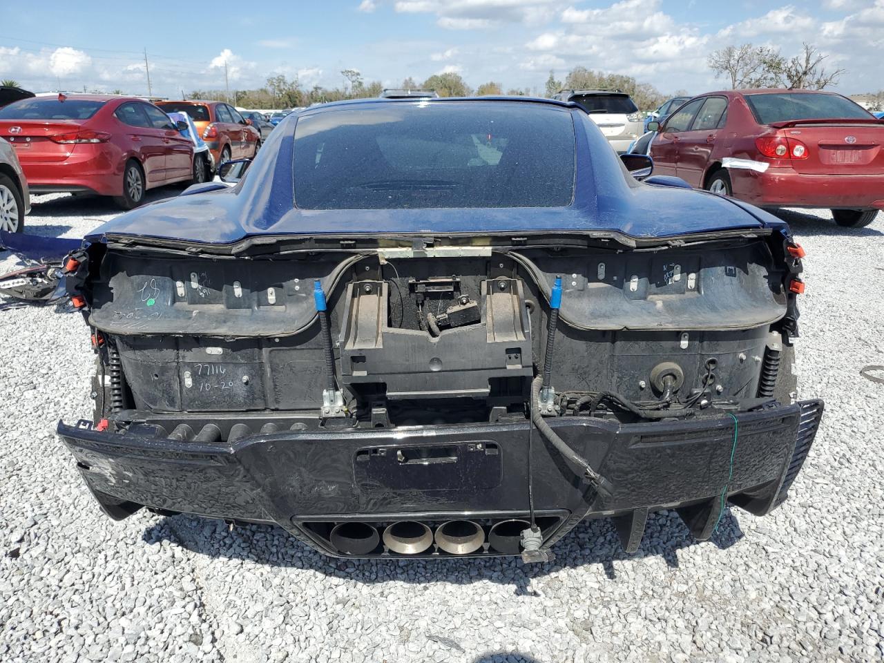 2017 Chevrolet Corvette VIN 1G1YX2D70H5111317 Copart auction photo, front end / rear end damage thumbnail 6