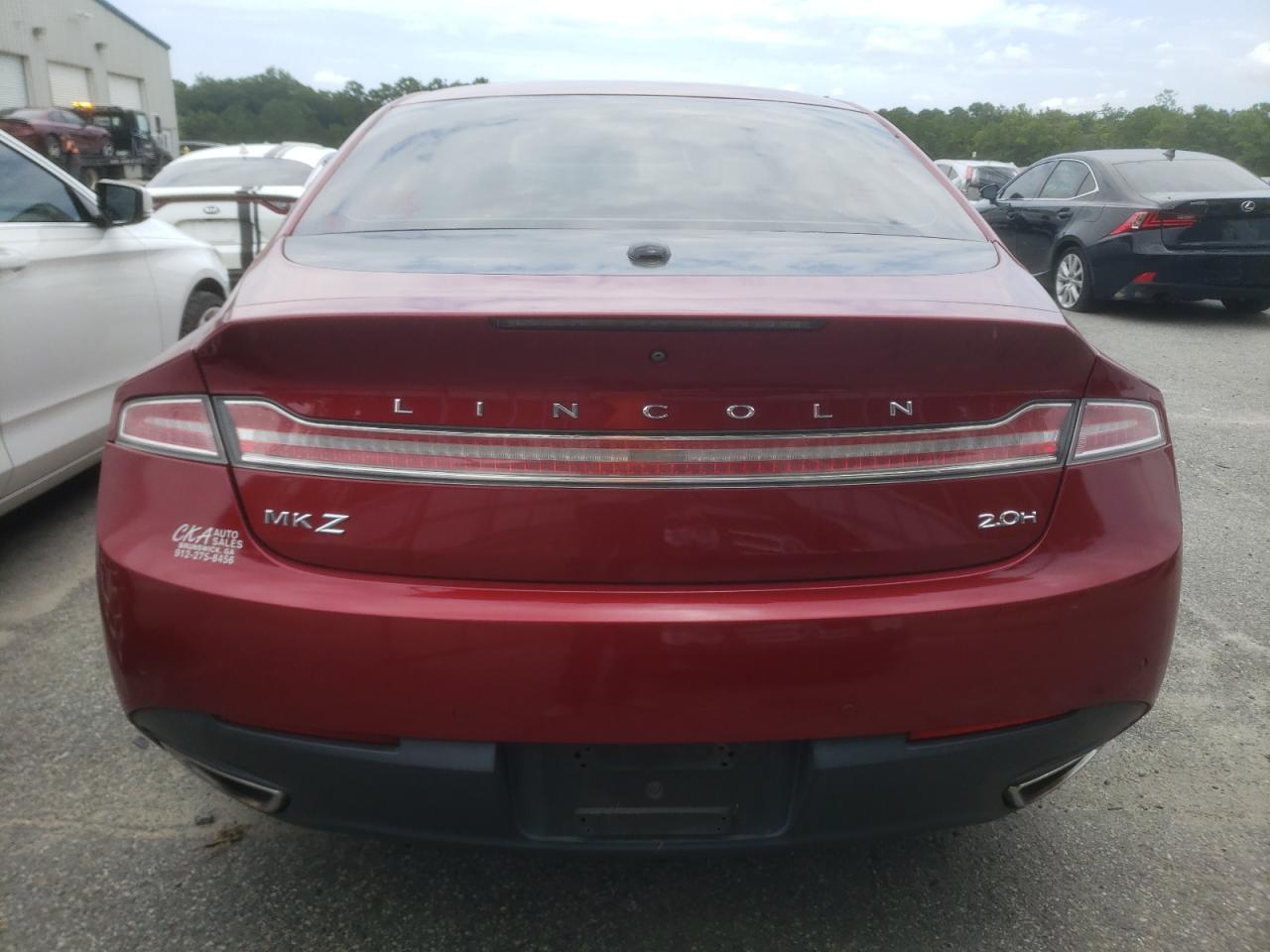 2014 Lincoln MKZ VIN 3LN6L2LU0ER827057 Copart auction photo, front end damage thumbnail 6