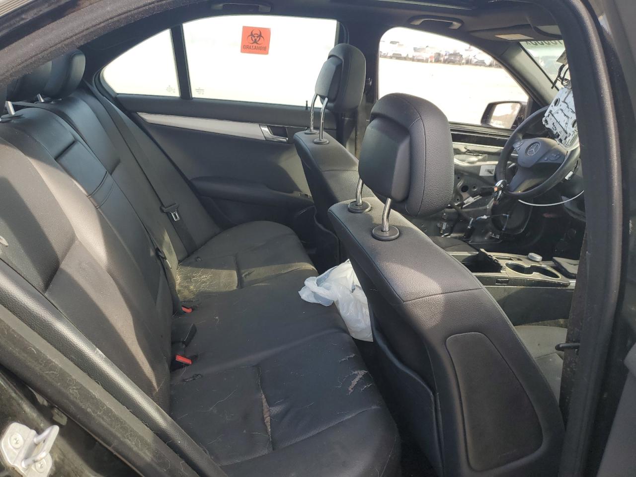 2011 Mercedes-Benz C-klasse VIN WDDGF5EB4BR182830 Copart auction photo, rear end / stripped damage thumbnail 10