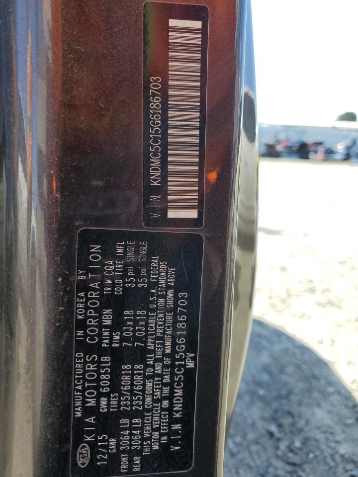 2016 KIA Sedona VIN KNDMC5C15G6186703 Copart auction photo, normal wear damage thumbnail 13