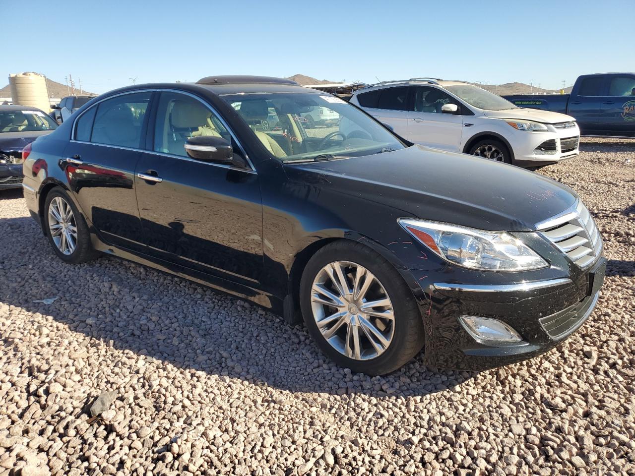 2013 Hyundai Genesis VIN KMHGC4DD8DU229434 Copart auction photo, rear end damage thumbnail 4
