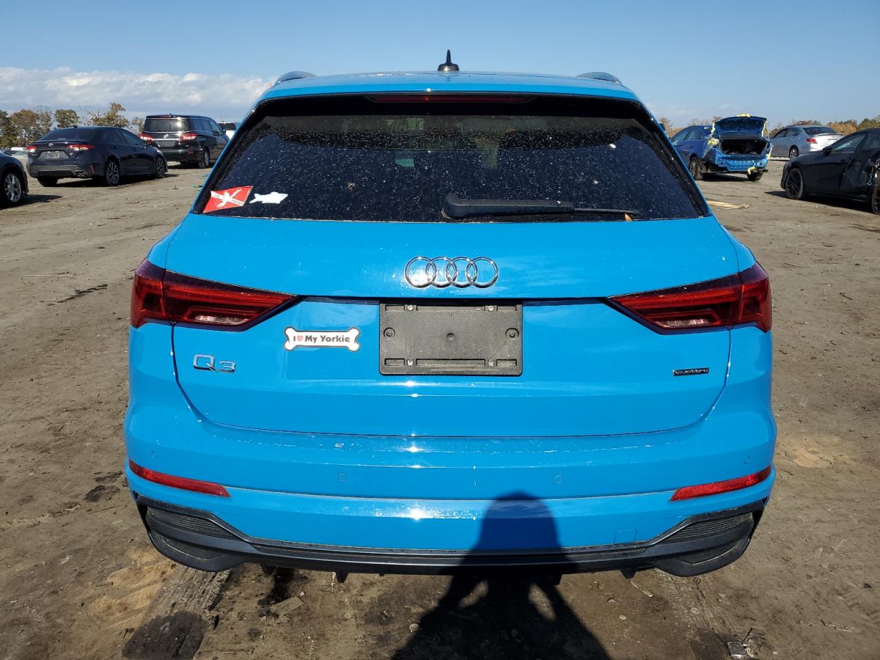 2020 Audi Q3 VIN WA1DECF38L1010242 Copart auction photo, front end / minor dent/scratches damage thumbnail 6