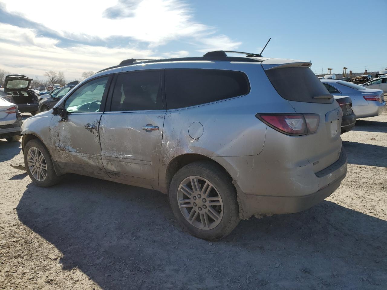 2015 Chevrolet Traverse VIN 1GNKRGKD8FJ278419 Copart auction photo, front end / side damage thumbnail 2