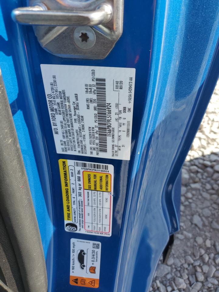 2020 Ford Mustang VIN 1FA6P8CF9L5166924 Copart auction photo, front end damage thumbnail 13