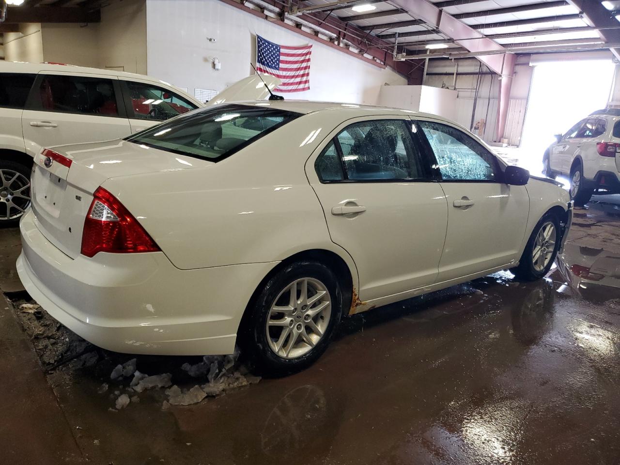 2012 Ford Fusion VIN 3FAHP0GA3CR447218 Copart auction photo, front end / top/roof damage thumbnail 3