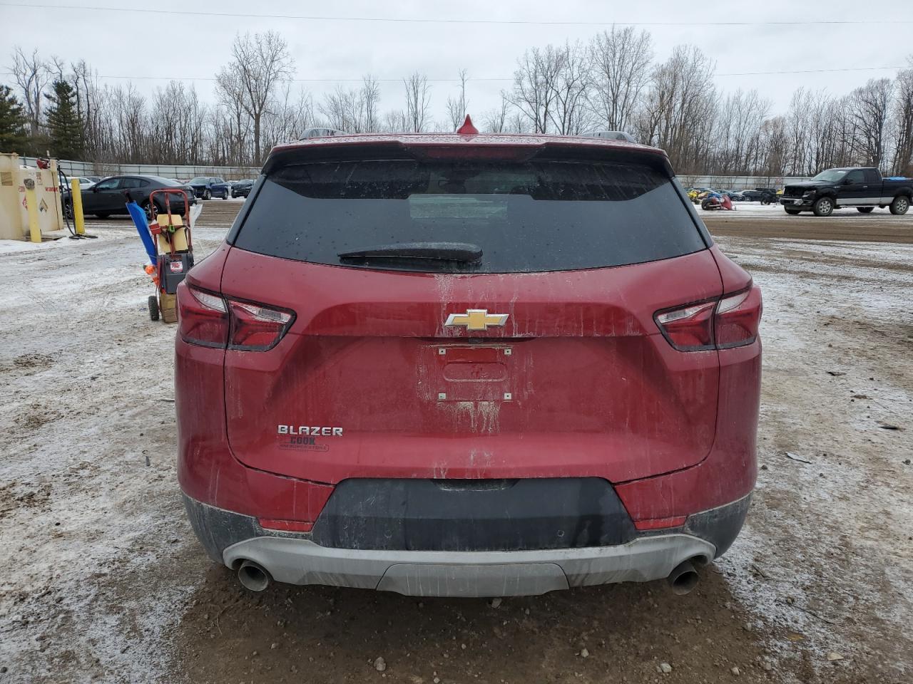 2021 Chevrolet Blazer VIN 3GNKBCRS3MS555250 Copart auction photo, side / front end damage thumbnail 6