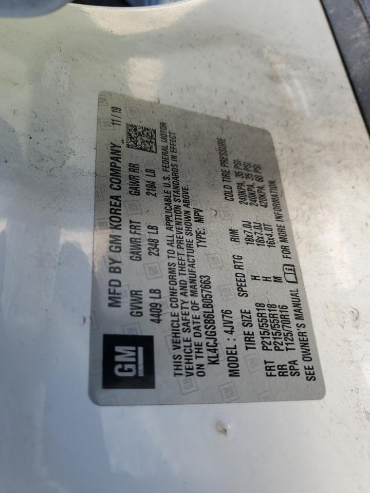 2020 Buick Encore VIN KL4CJGSB6LB057663 Copart auction photo, front end damage thumbnail 15