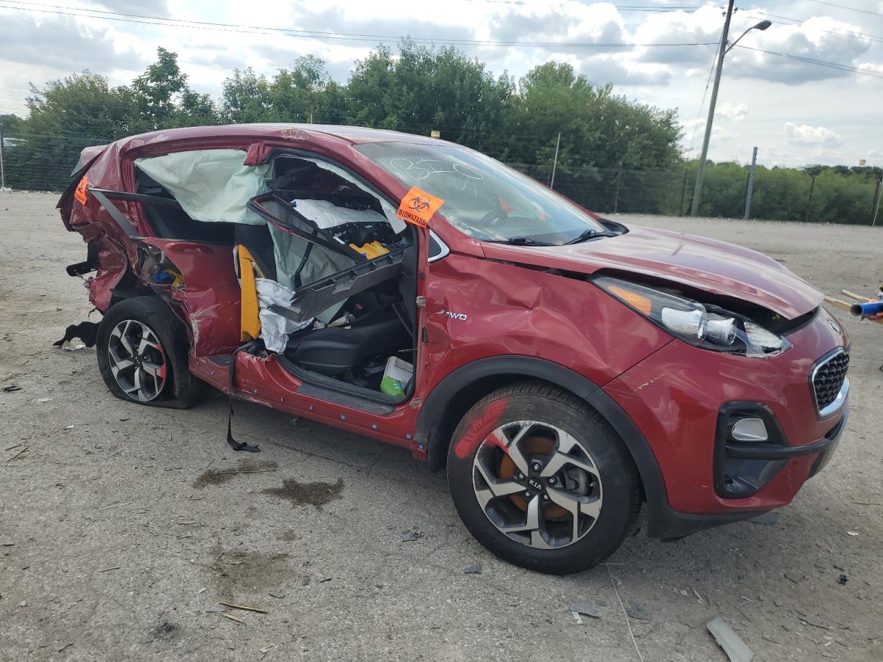 2021 KIA Sportage VIN KNDPMCAC0M7941250 Copart auction photo, rear end / mechanical damage thumbnail 4