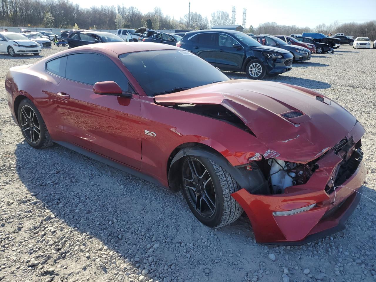 2020 Ford Mustang VIN 1FA6P8CF5L5129241 Copart auction photo, front end damage thumbnail 4