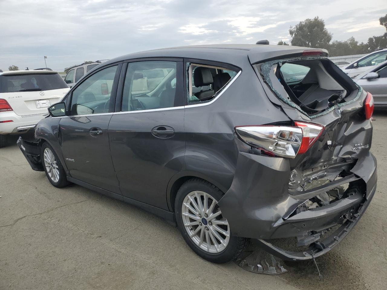 2015 Ford C-MAX VIN 1FADP5BU7FL109658 Copart auction photo, front end / rear end damage thumbnail 2