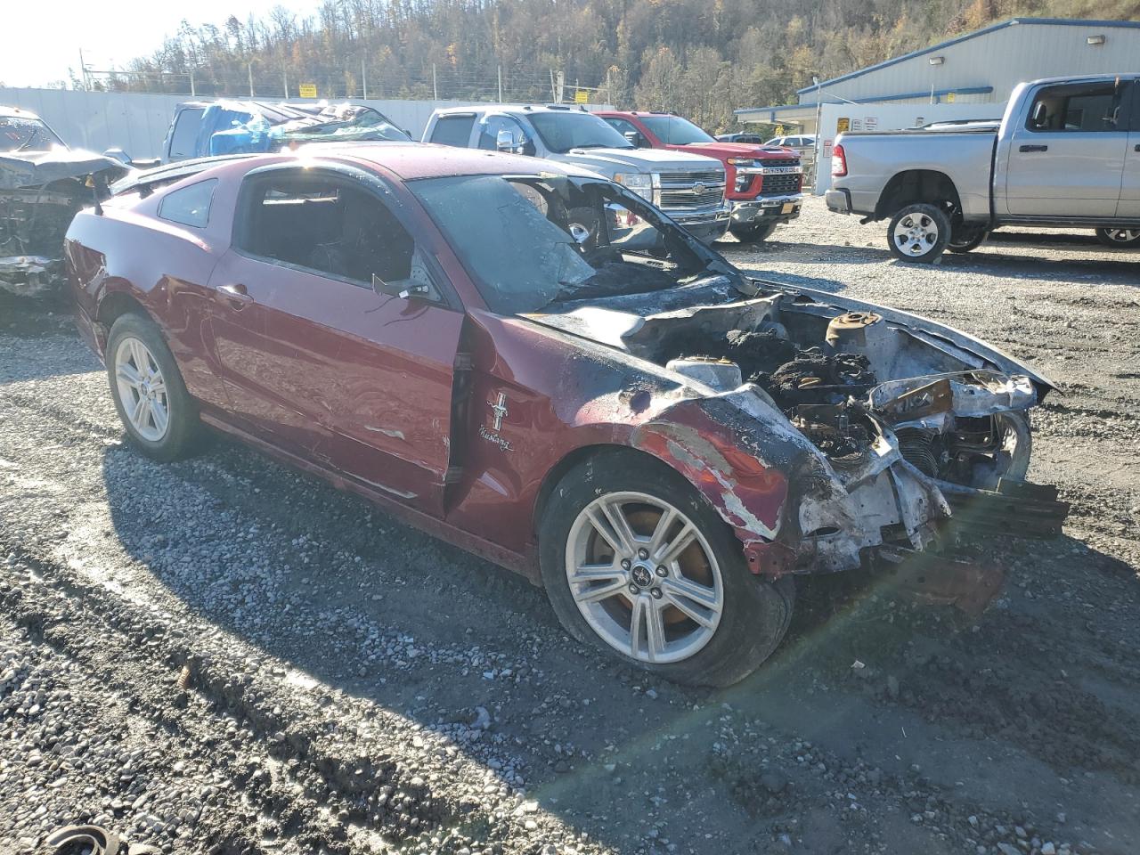2014 Ford Mustang VIN 1ZVBP8AM6E5334108 Copart auction photo, burn - engine / burn - interior damage thumbnail 4