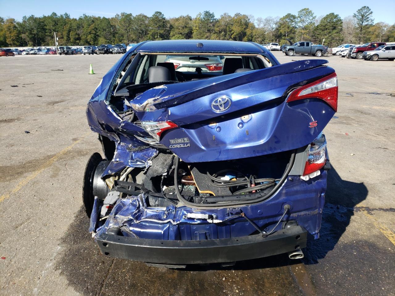 2014 Toyota Corolla VIN 5YFBURHE5EP156033 Copart auction photo, rear end / side damage thumbnail 6