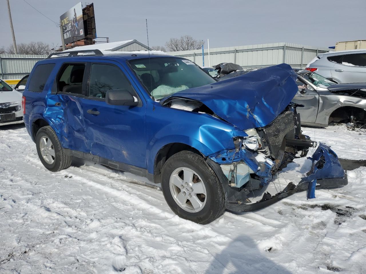 2011 Ford Escape VIN 1FMCU9D73BKB92532 Copart auction photo, front end / side damage thumbnail 4