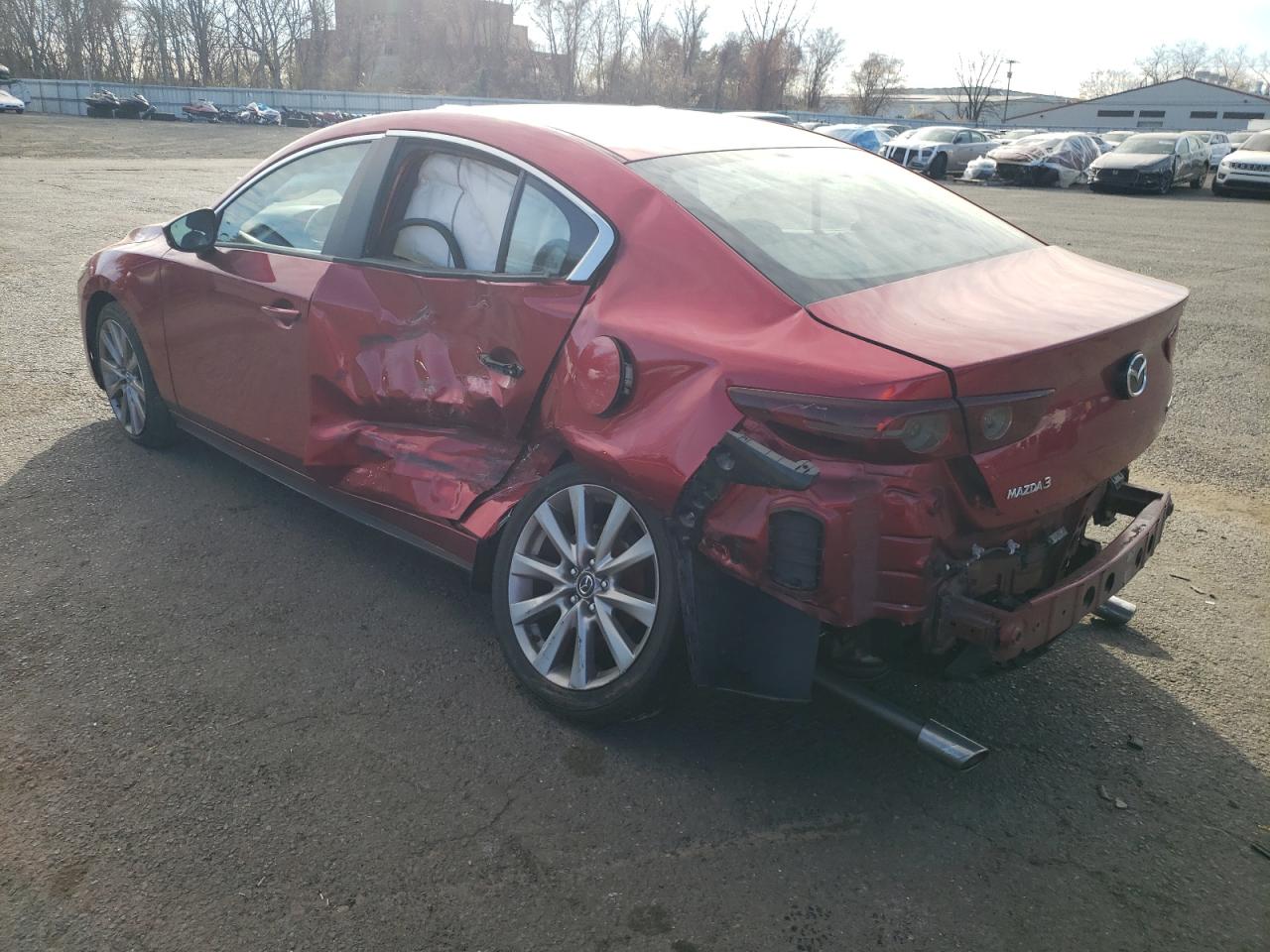2021 Mazda 3 VIN 3MZBPABM8MM207777 Copart auction photo, side / rear end damage thumbnail 2