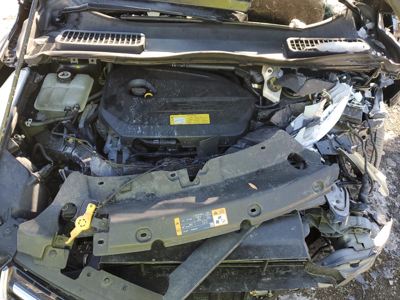 2013 Ford Escape VIN 1FMCU9HX3DUA06540 Copart auction photo, front end / side damage thumbnail 14