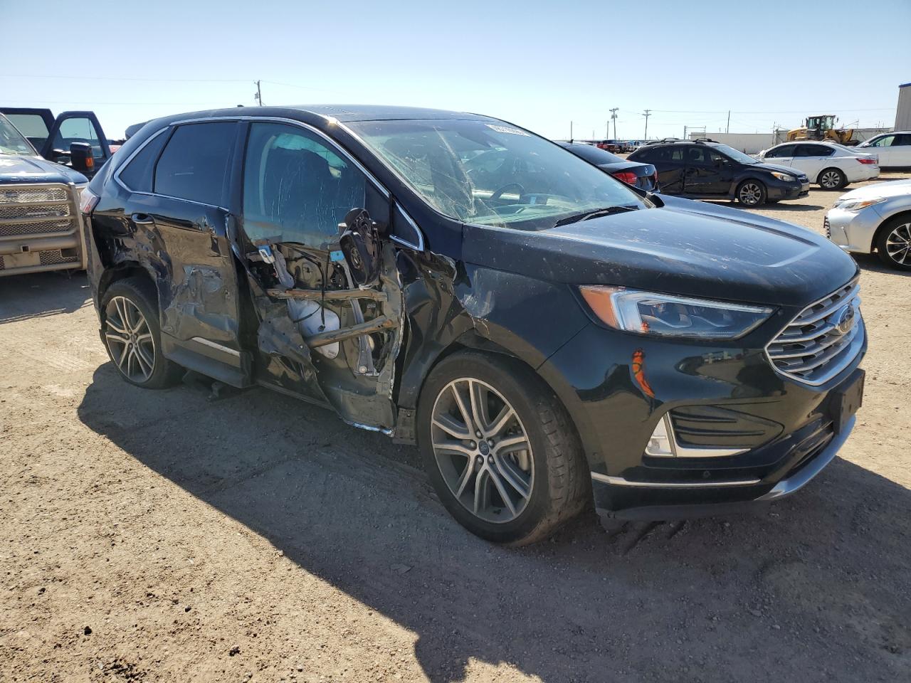 2019 Ford Edge VIN 2FMPK4K93KBB75822 Copart auction photo, side / minor dent/scratches damage thumbnail 4