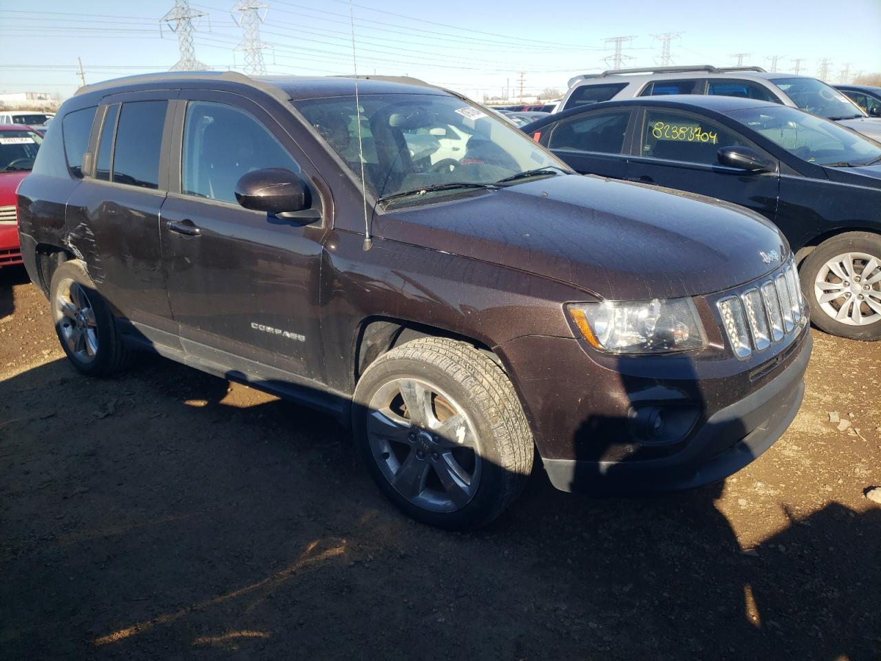 2014 Jeep Compass VIN 1C4NJDEB0ED828957 Copart auction photo, side / undercarriage damage thumbnail 4