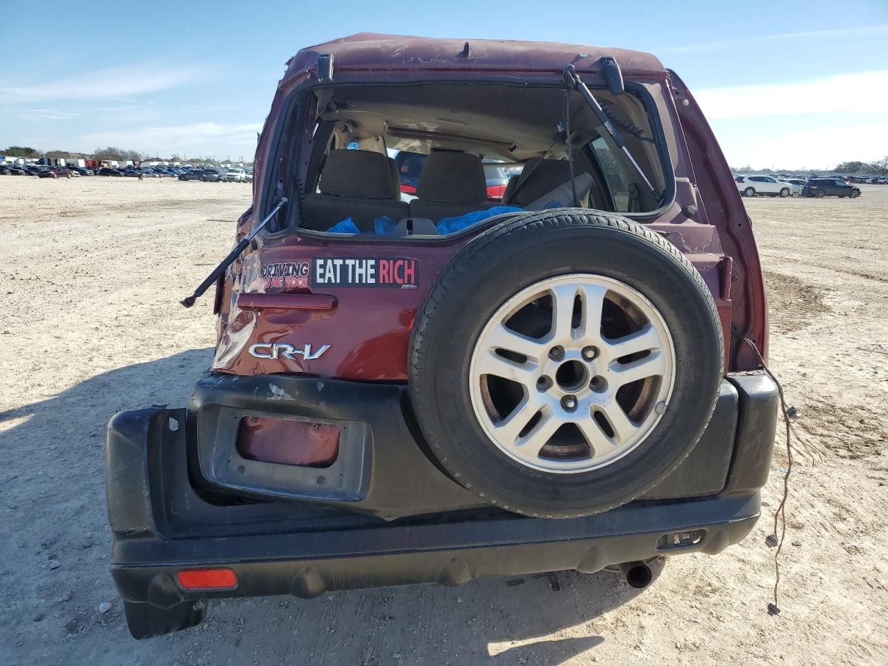 2003 Honda CR-V VIN JHLRD788X3C012323 Copart auction photo, all over / top/roof damage thumbnail 6