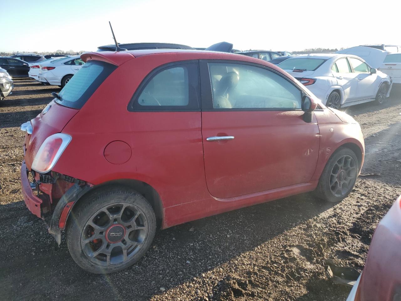 2012 Fiat 500 VIN 3C3CFFBR9CT104332 Copart auction photo, rear end / front end damage thumbnail 3