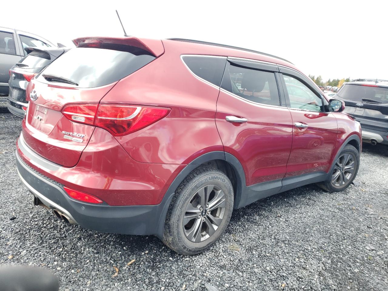 2016 Hyundai Santa Fe VIN 5XYZUDLA5GG364796 Copart auction photo, front end / side damage thumbnail 3