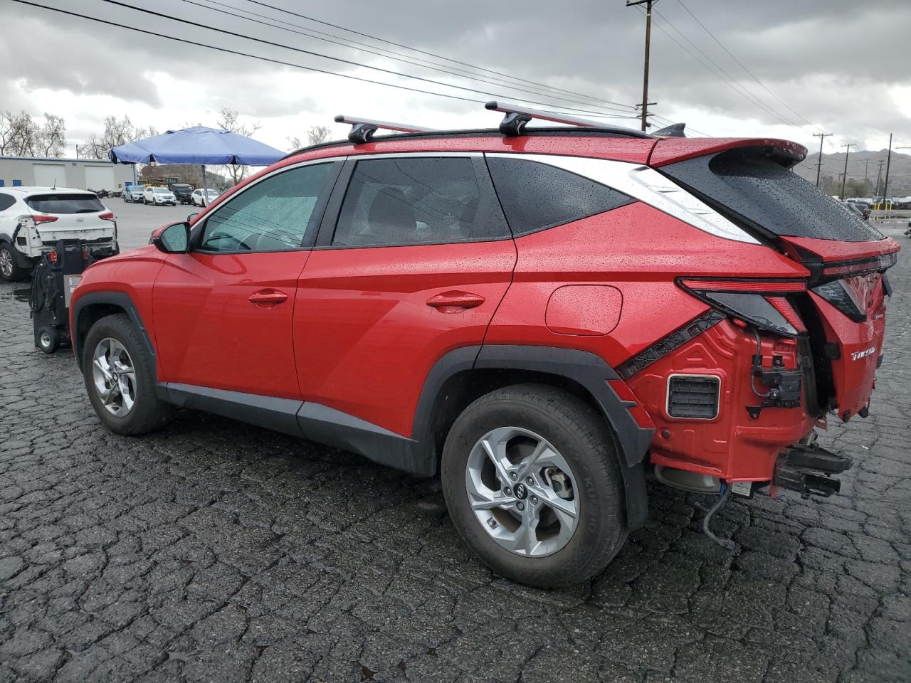 2023 Hyundai Tucson VIN 5NMJBCAE2PH222026 Copart auction photo, rear end / side damage thumbnail 2