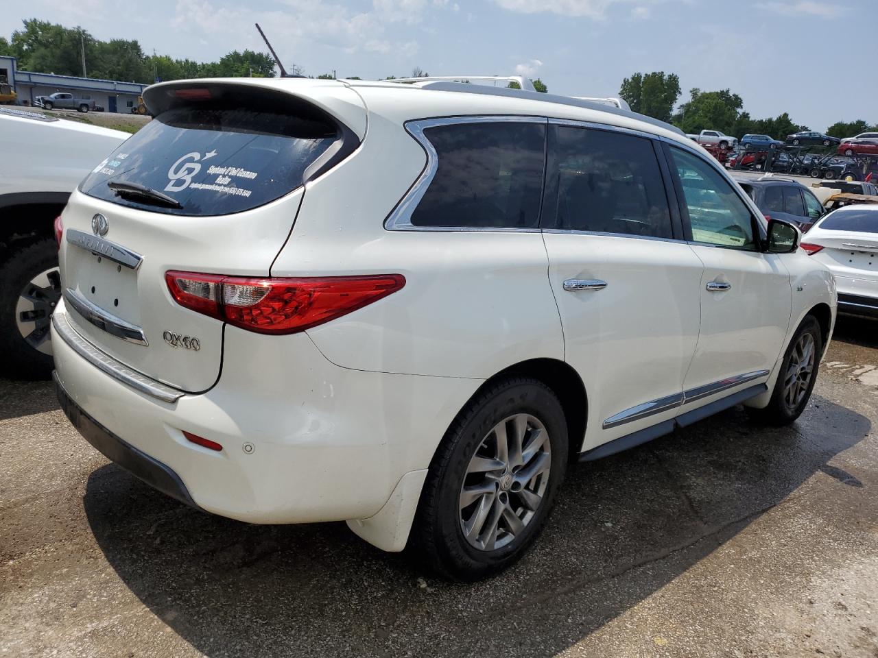 2015 Infiniti QX60 VIN 5N1AL0MM2FC512144 Copart auction photo, hail damage thumbnail 3