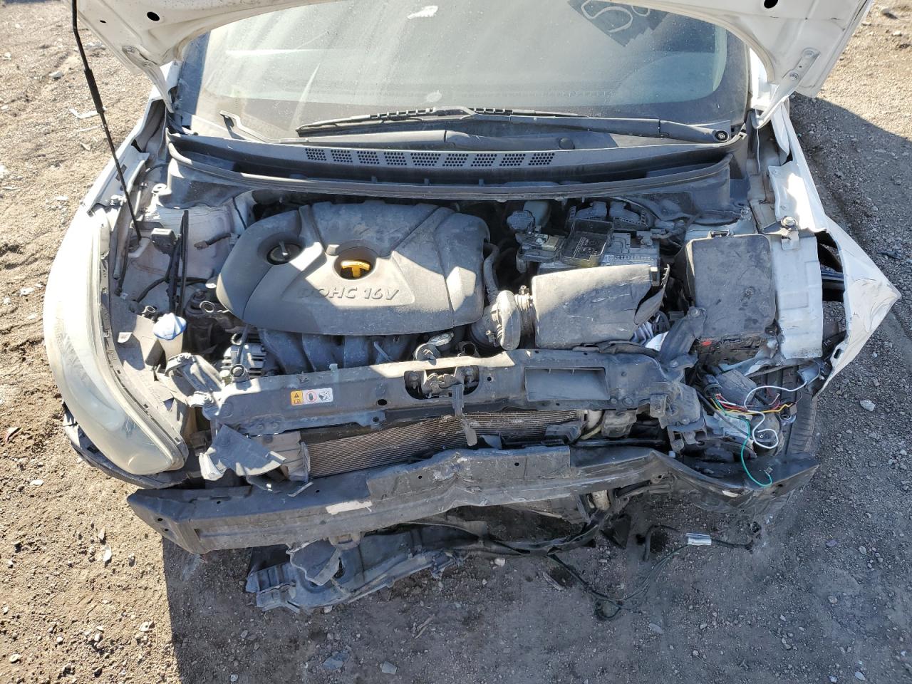 2014 Hyundai Elantra VIN 5NPDH4AEXEH521054 Copart auction photo, front end damage thumbnail 12