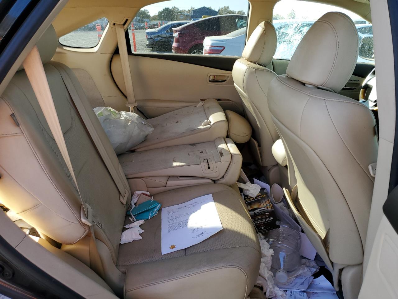 2011 Lexus RX VIN 2T2ZK1BAXBC046307 Copart auction photo, vandalism damage thumbnail 10