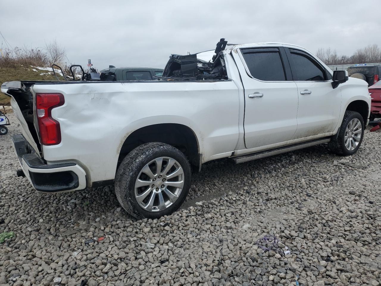 2019 Chevrolet Silverado VIN 1GCUYHEL4KZ404588 Copart auction photo, top/roof / rear end damage thumbnail 3