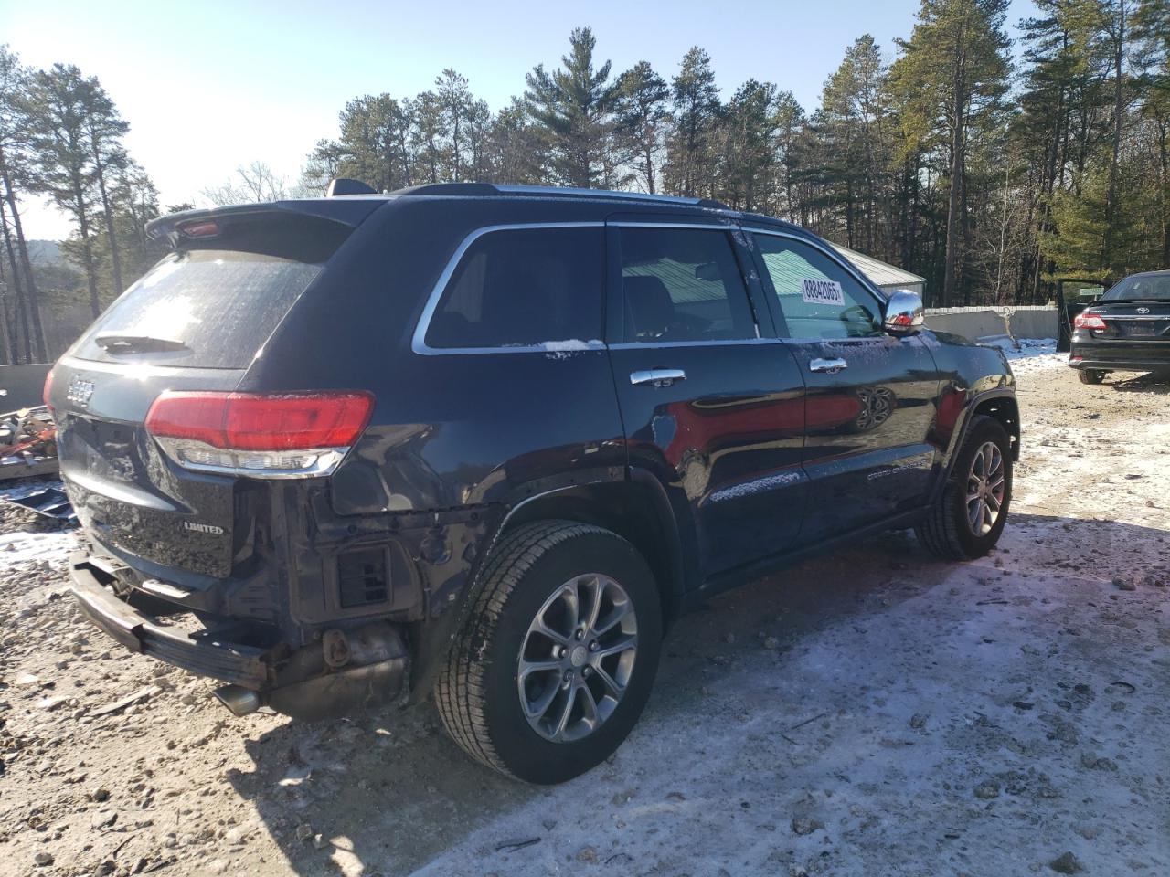 2014 Jeep Grand Cherokee VIN 1C4RJFBG1EC355699 Copart auction photo, side / front end damage thumbnail 3