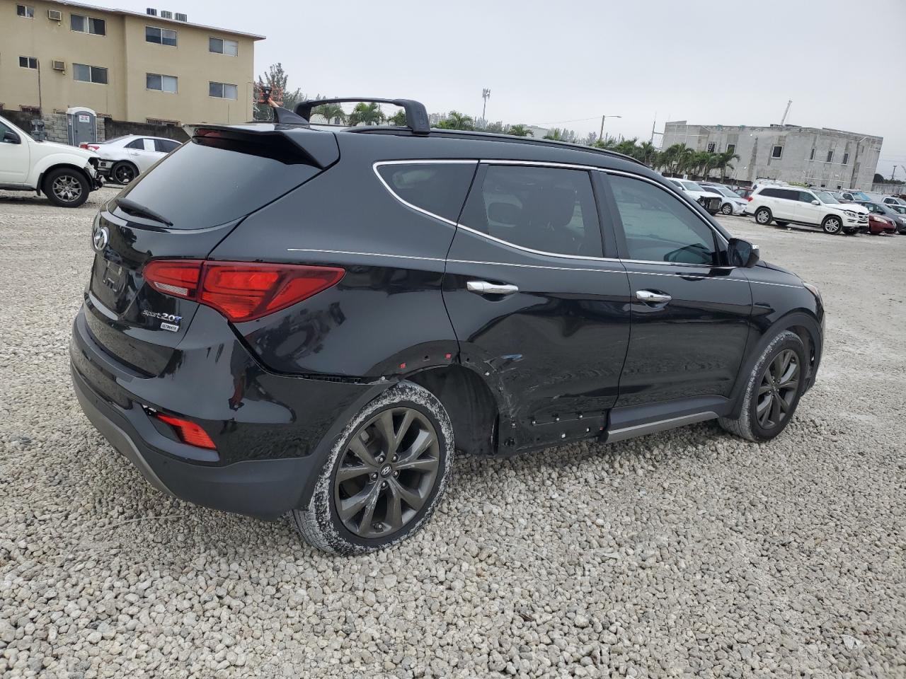 2018 Hyundai Santa Fe VIN 5XYZW4LA5JG513788 Copart auction photo, side / rear end damage thumbnail 3