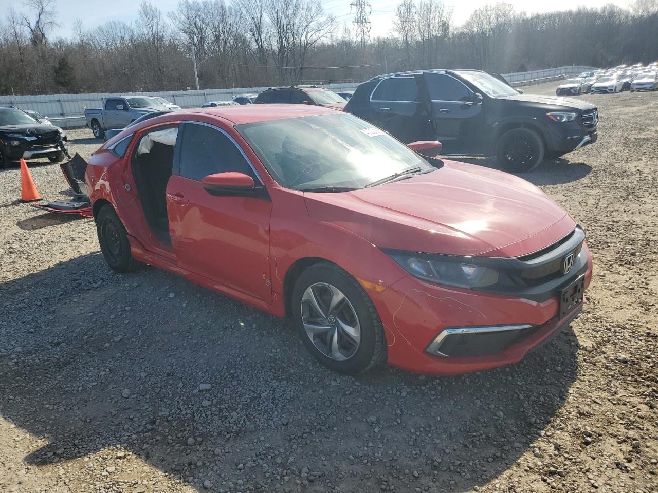 2019 Honda Civic VIN 2HGFC2F63KH577338 Copart auction photo, rear end / side damage thumbnail 4
