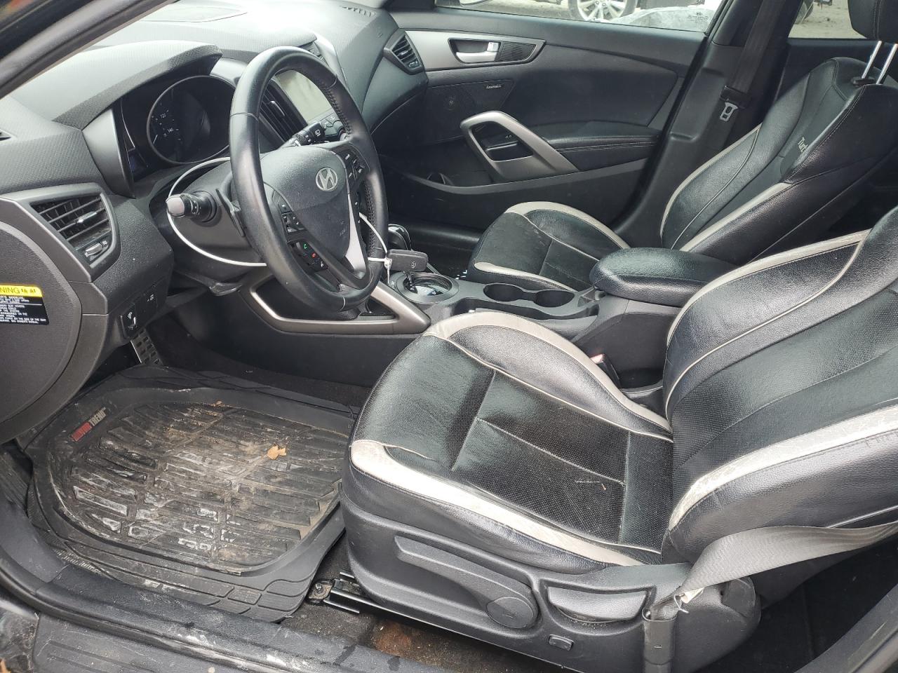 2014 Hyundai Veloster VIN KMHTC6AE6EU182896 Copart auction photo, front end / undercarriage damage thumbnail 7