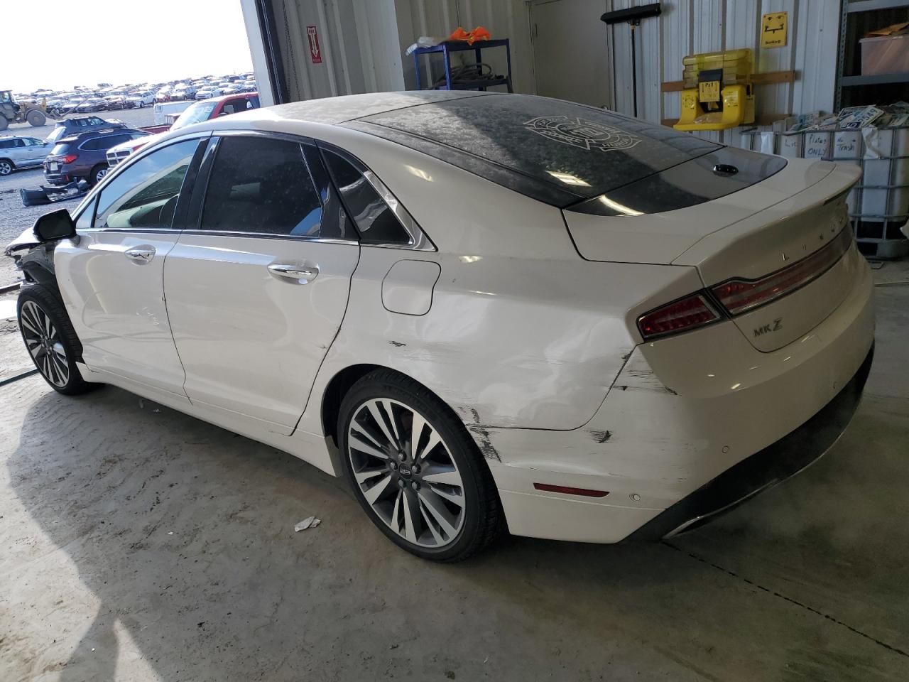 2017 Lincoln MKZ VIN 3LN6L5F92HR666787 Copart auction photo, side / front end damage thumbnail 2
