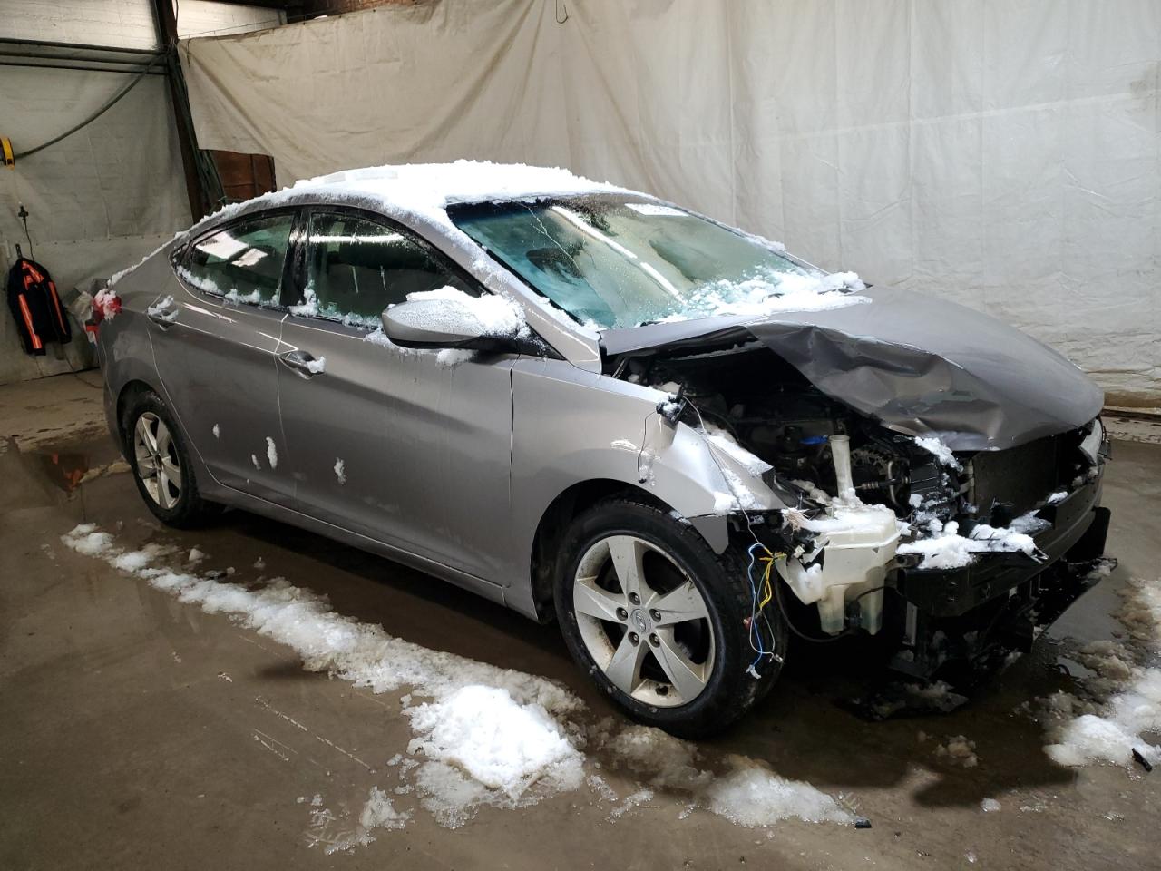 2011 Hyundai Elantra VIN KMHDH4AE4BU113081 Copart auction photo, front end damage thumbnail 4