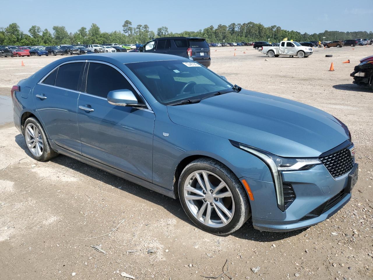 2023 Cadillac CT4 VIN 1G6DA5RK9P0143011 Copart auction photo, side / front end damage thumbnail 4