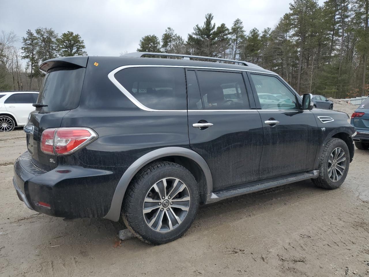 2020 Nissan Armada VIN JN8AY2ND0LX017515 Copart auction photo, front end / side damage thumbnail 3